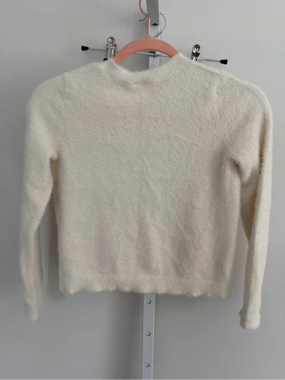 Gymboree Cream Fuzzy Button-Front kids Sweater Cardigan size 10